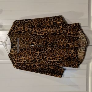 Express leopard print blouse XS
